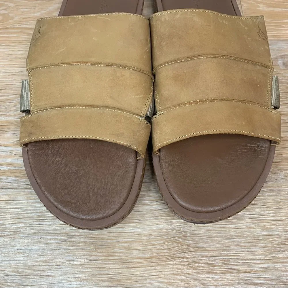 Tommy Bahama Ruggero Men’s Leather Slide Brown Sandals